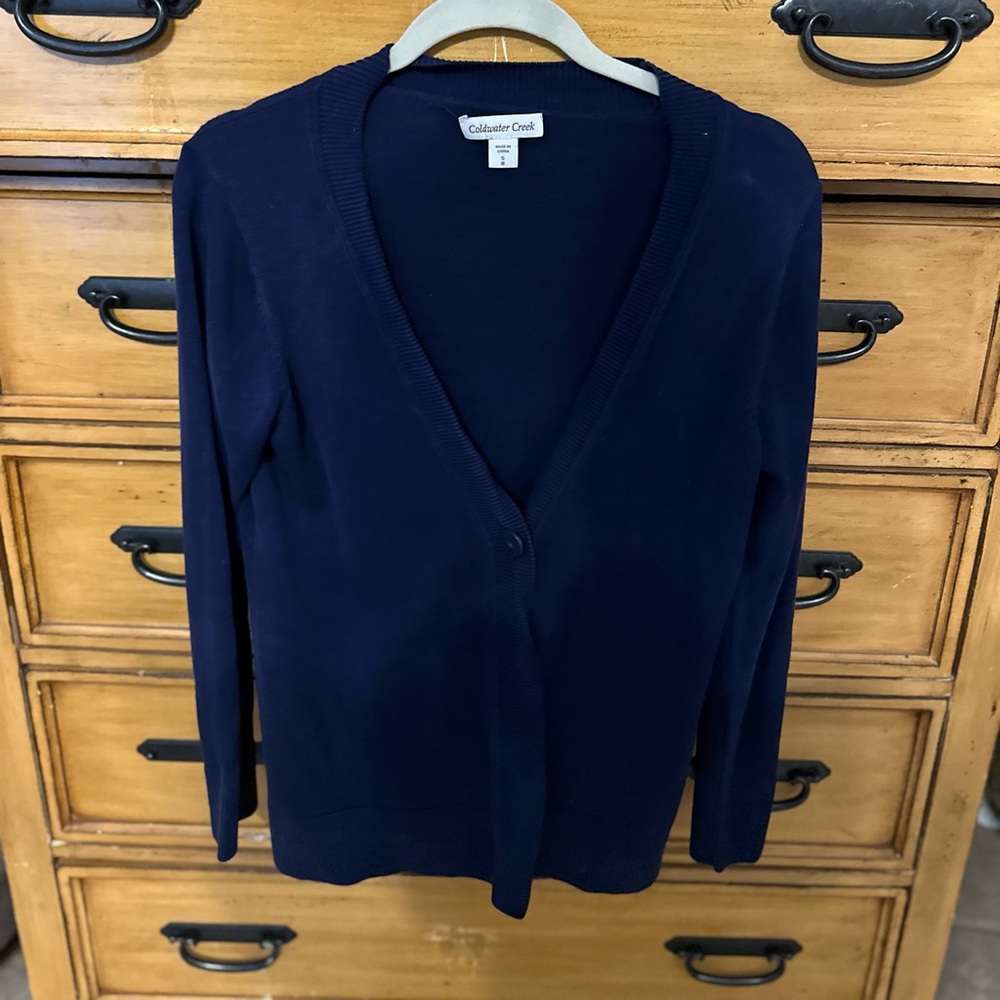 Coldwater Creek Women's Navy Cardigan